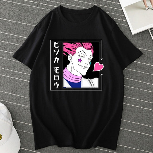 Anime T-shirt, men's and women's printed pattern, women's T-shirt, short sleeved top